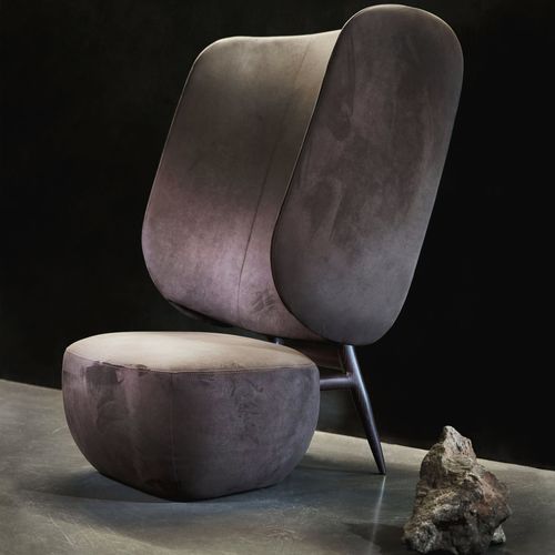 Chauffeuse contemporaine - ELEPHANT M6 - Sergey Makhno Product - en tissu / en bois / avec dossier haut
