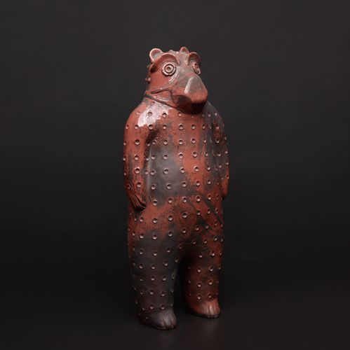 Sculpture en céramique - DIDO COVIDO - Sergey Makhno Product - au sol / rouge / animal