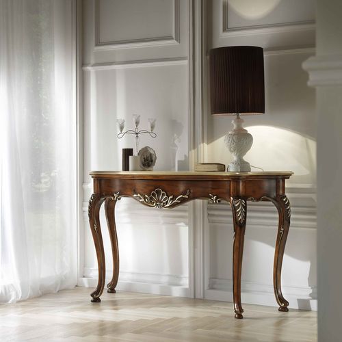 Console de style - P 401M - MOLETTA MOBILI - en marbre / avec piètement en bois / rectangulaire