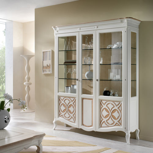 Vitrine classique - F 203 B - MOLETTA MOBILI - en verre / en bois laqué / en frêne