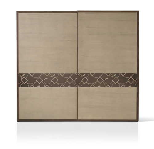 Armoire contemporaine - ST 736 - MOLETTA MOBILI - en bois laqué / à porte coulissante / grise
