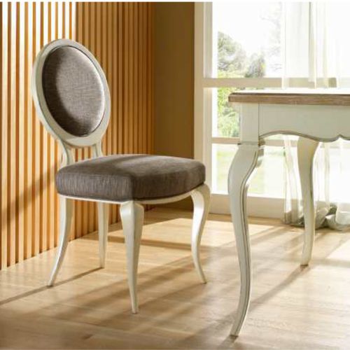 Chaise classique - R 601 - MOLETTA MOBILI - d'intérieur / en tissu / avec piètement en bois laqué