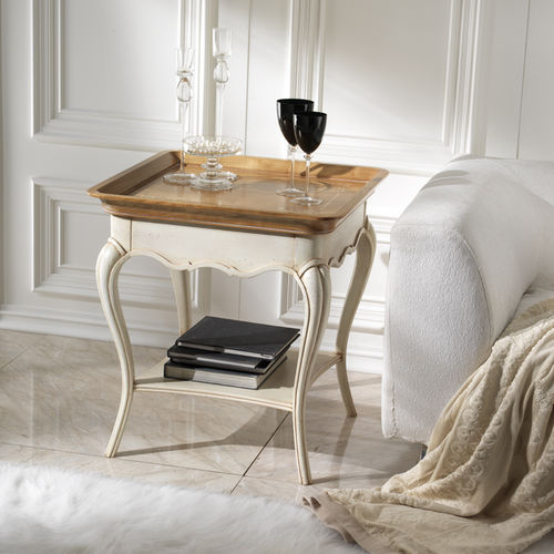 Table d'appoint de style - M 507/B - MOLETTA MOBILI - en cerisier / avec piètement en bois laqué / rectangulaire
