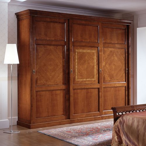 Armoire classique - D 707 - MOLETTA MOBILI - en cerisier / à porte coulissante / avec miroir