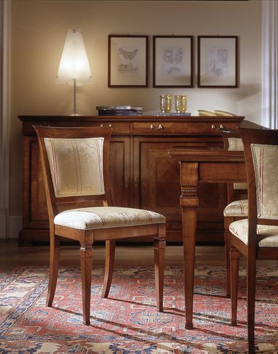 Chaise classique - D 603 - MOLETTA MOBILI - d'intérieur / en tissu / avec piètement en cerisier