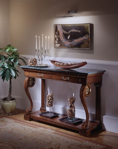 Console classique - M 401 - MOLETTA MOBILI - en noyer / avec piètement en bois / rectangulaire