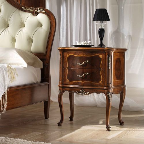 Table de chevet de style - P 701 - MOLETTA MOBILI - en bois laqué / en noyer / avec piètement en bois