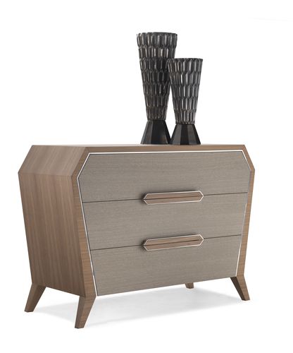 Commode contemporaine - AN 742 C - MOLETTA MOBILI - en noyer / 3 tiroirs / couleur personnalisable