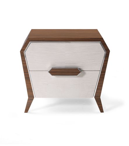 Table de chevet contemporaine - AN 741 P - MOLETTA MOBILI - en bois / avec piètement en bois / avec tiroir