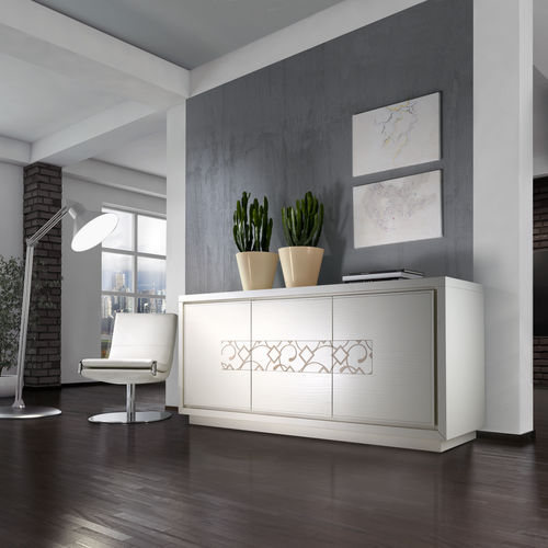 Buffet contemporain - ST 113 B - MOLETTA MOBILI - en frêne / sur mesure / à portes battantes