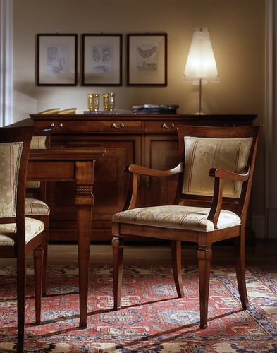 Chaise de salle à manger classique - D604 - MOLETTA MOBILI - d'intérieur / en tissu / avec piètement en cerisier