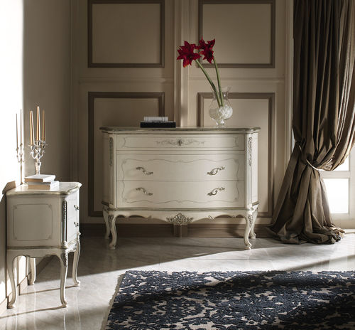 Commode haute - P 702 L - MOLETTA MOBILI - de style / en noyer / 3 tiroirs