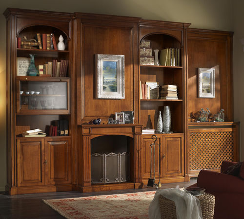 Ensemble mural de salon classique - R 01 - MOLETTA MOBILI - en bois massif / en cerisier / sur mesure