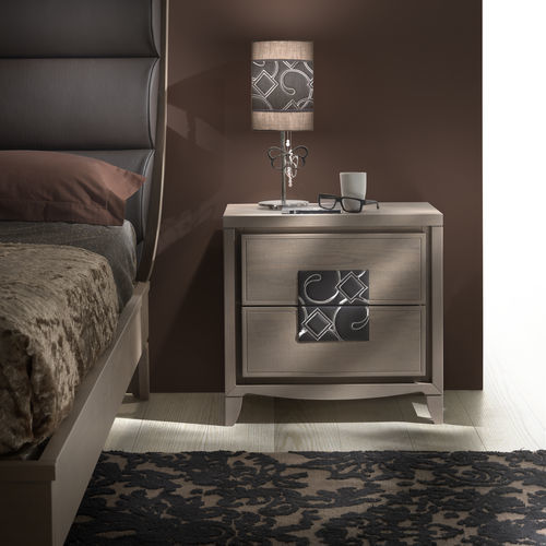 Table de chevet contemporaine - ST 731 - MOLETTA MOBILI - en frêne / avec piètement en bois / carrée