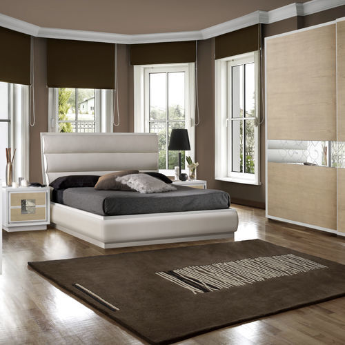 Lit double - ST 705 - MOLETTA MOBILI - contemporain / tapissé / avec tête de lit tapissée