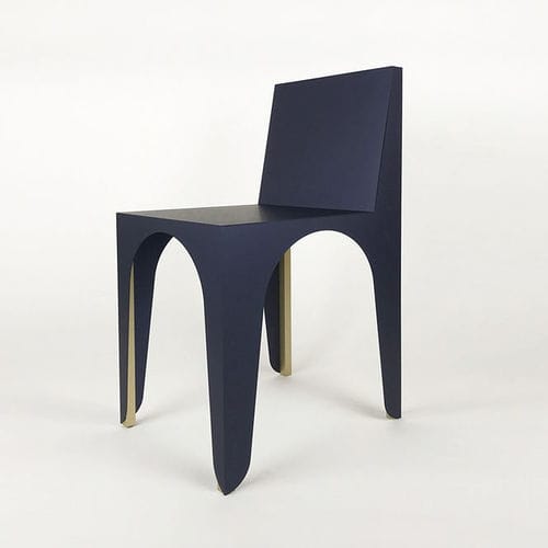 Chaise contemporaine - Gio - L'Alufacture - d'intérieur / en aluminium anodisé / en tôle