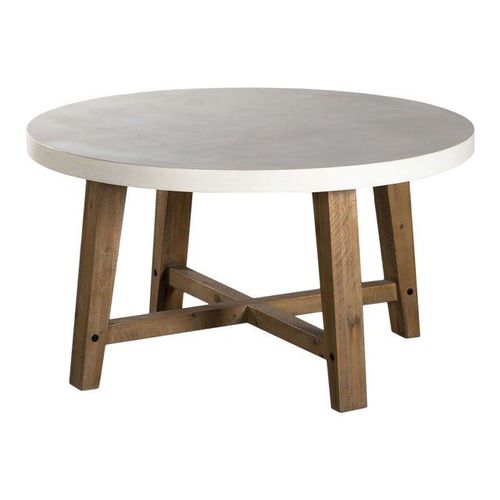 Table contemporaine - MB02 - PLT Garden Co LTD - en béton / en fibre de verre / avec piètement en métal