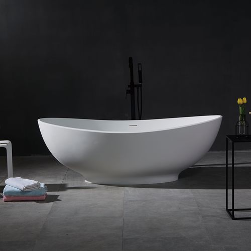 Baignoire ovale - YL6019 - FOSHAN ARTLAND SANITARY WARE CO.LTd. - à poser / en fonte minérale / en Corian®