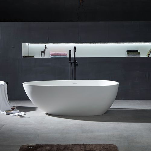 Baignoire ovale - YL6057 - FOSHAN ARTLAND SANITARY WARE CO.LTd. - à poser / en fonte minérale / en Corian®
