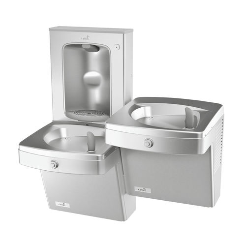 Fontaine à eau encastrable - PVSBFSL 507327 - OASIS - intégrée / pour établissement public / en acier