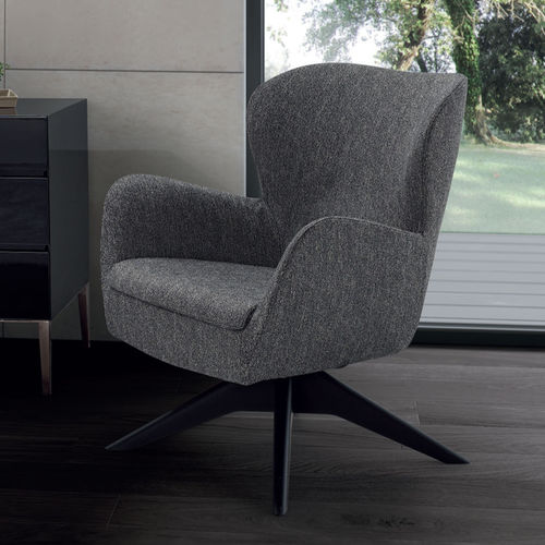 Fauteuil contemporain - CHELSEA - Conte - en cuir / en tissu / en bois