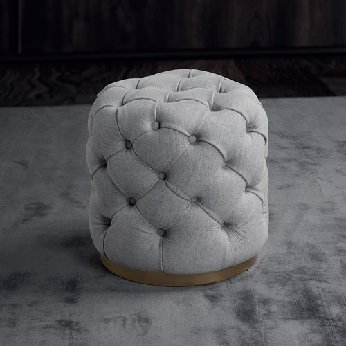 Pouf chesterfield - PARIS - Conte - en tissu / en cuir / en contreplaqué
