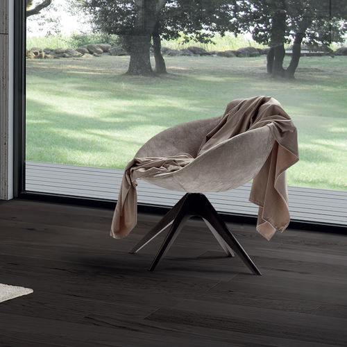 Fauteuil contemporain - TULA - Conte - en cuir / en tissu / en bois peint