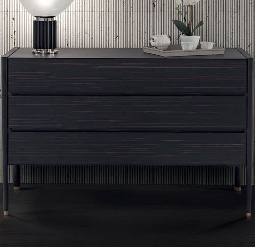 Commode contemporaine - HUGS   - Conte - en bois laqué / en bois massif / en ébène