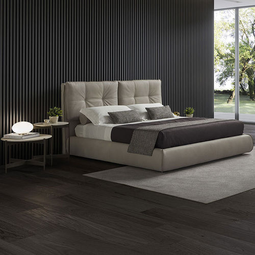 Lit double - BRERA - Conte - simple / contemporain / tapissé