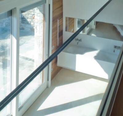 Garde-corps en métal - Sirio - Casma - à panneaux en verre / d'intérieur / pour escalier