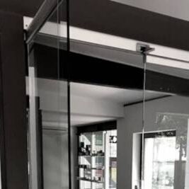 Système coulissant en métal - Milano - Casma - pour porte en verre