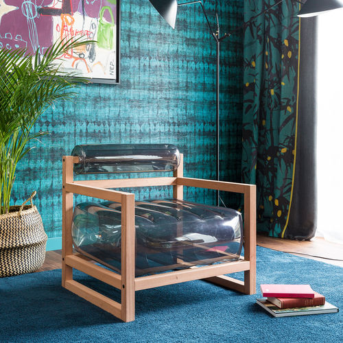 Fauteuil contemporain - Yoko EKO - MOJOW DESIGN - en PVC / en bois / imperméable
