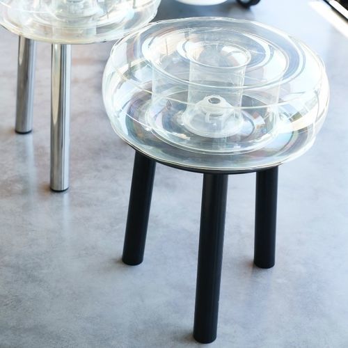 Tabouret contemporain - FLOOFY - MOJOW DESIGN - en polyuréthane / 3 pieds / éco-responsable
