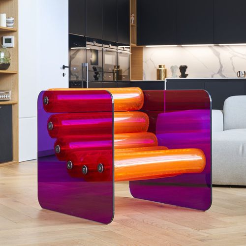 Fauteuil contemporain - MW02  - MOJOW DESIGN - en polyuréthane / en verre / personnalisable