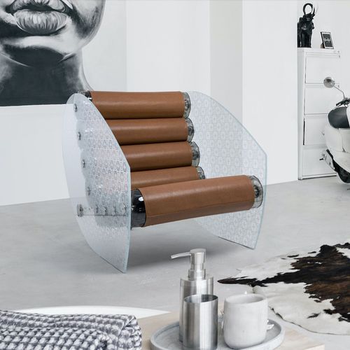 Fauteuil contemporain - MW05  - MOJOW DESIGN - en tissu / en élastomère / en acier inoxydable