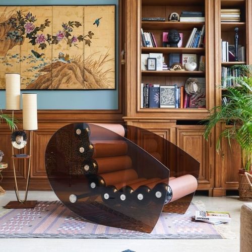 Fauteuil design original - MW05 - MOJOW DESIGN - en tissu / en polyuréthane / en acier inoxydable