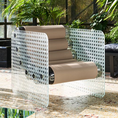 Fauteuil design original - MW02 "Jungle" EDITION - MOJOW DESIGN - en tissu / en polyuréthane / en acier inoxydable
