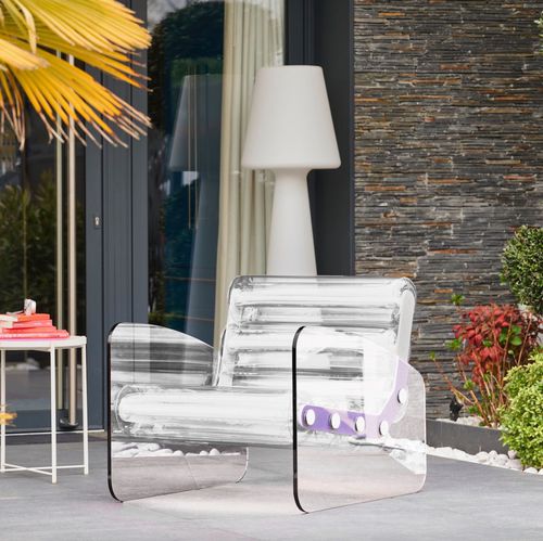 Fauteuil design original - MW03 - MOJOW DESIGN - en polyuréthane / en acier inoxydable / en PMMA