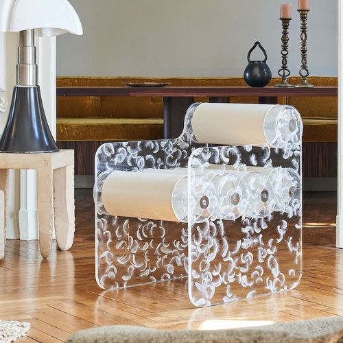 Chaise design original - MW04 "FEATHERS" EDITION - MOJOW DESIGN - d'extérieur / d'intérieur / en simili cuir