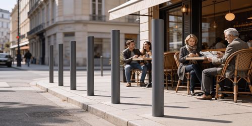 Borne de protection - CITIFINE - BORNES ESCAMOTABLES ET SYSTEMES - BES - anti-terroriste / en acier / d'extérieur