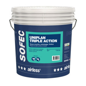 Enduit de lissage - AIRLESS UNIPLAN TRIPLE ACTION - Sofec - de finition / d'intérieur / pour mur