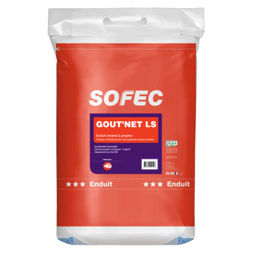 Enduit de finition - GOUT'NET LS - Sofec - d'intérieur / pour plâtre / pour béton