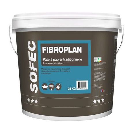 Enduit décoratif - FIBROPLAN - Sofec - de finition / de déshumidification / d'intérieur
