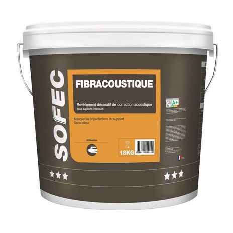 Enduit décoratif - FIBRACOUSTIQUE - Sofec - de rebouchage / pour intérieur / pour mur