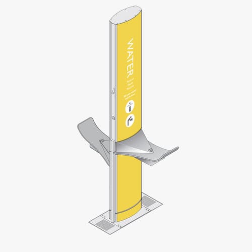 Fontaine à eau pour chiens - AQUAFIL FLEXIFOUNTAIN 2100BFF - CIVIQ - d'extérieur / en inox / pour espace public
