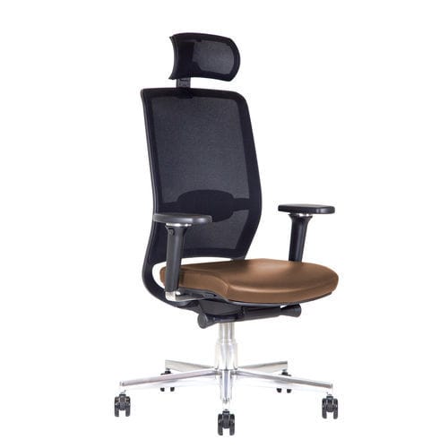 Chaise de bureau contemporaine - BB212 - kleos (Europe) SE - d'intérieur / en résille / en cuir