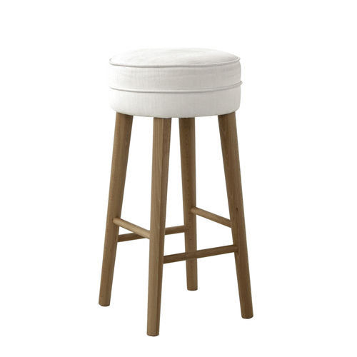 Tabouret de bar contemporain - MALMO - Ormos - avec piètement en hêtre / tapissé / avec repose-pieds