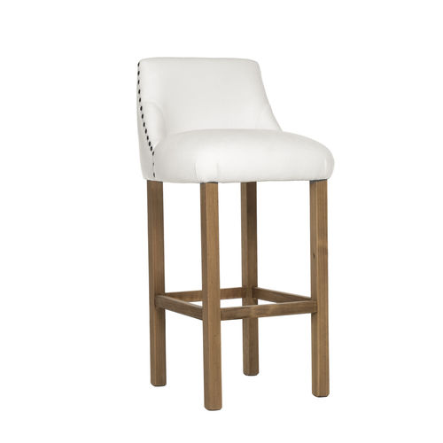 Chaise de bar contemporaine - CLUB - Ormos - d'intérieur / en tissu / avec piètement en hêtre