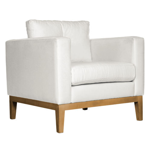 Fauteuil contemporain - OSLO - Ormos - en tissu / en hêtre / avec coussin amovible