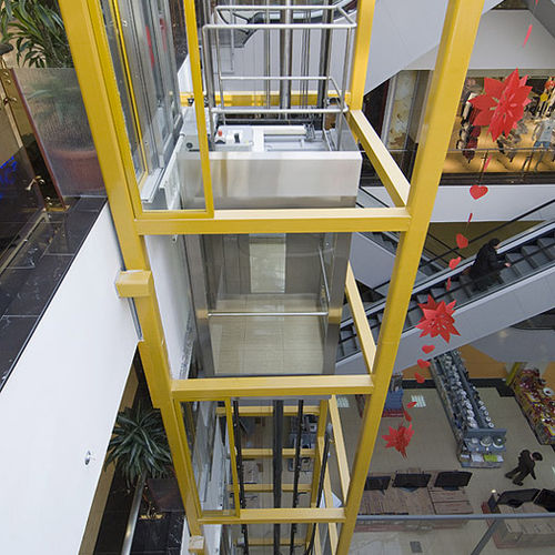 Ascenseur hydraulique - b - ELMAS SRL - pour le tertiaire / panoramique